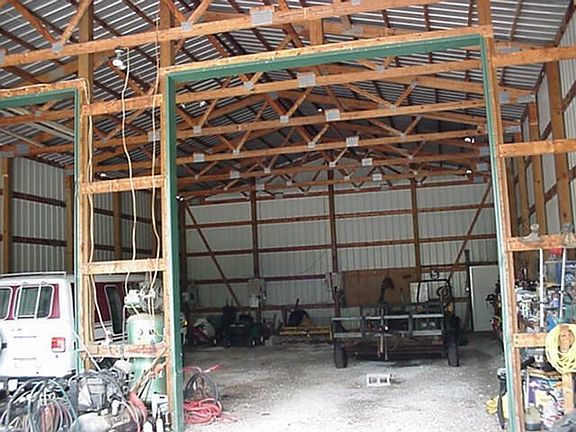 Inside of pole barn
