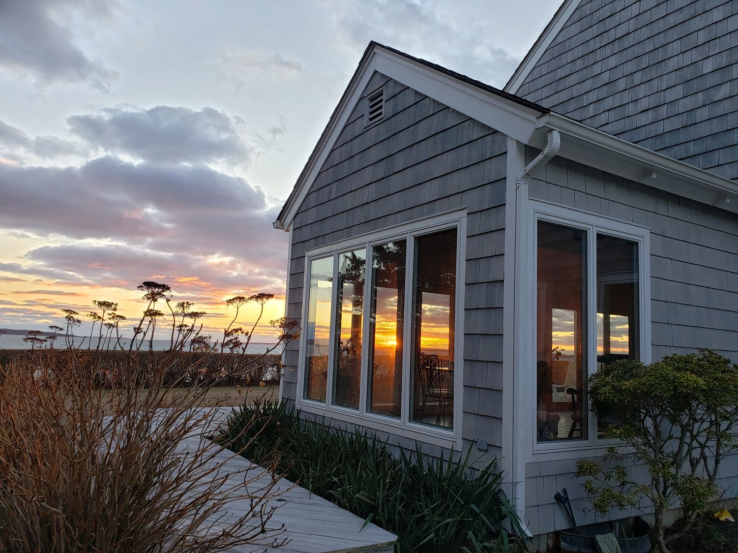  sunset from dining room