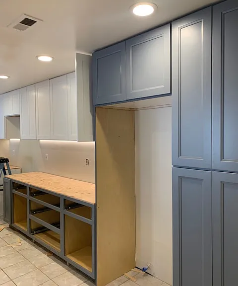 Kitchen renovation - new designer shaker cabinets, new top-grade stainless appliances will be installed, and custom countertops. Under cabinet lighting as well.