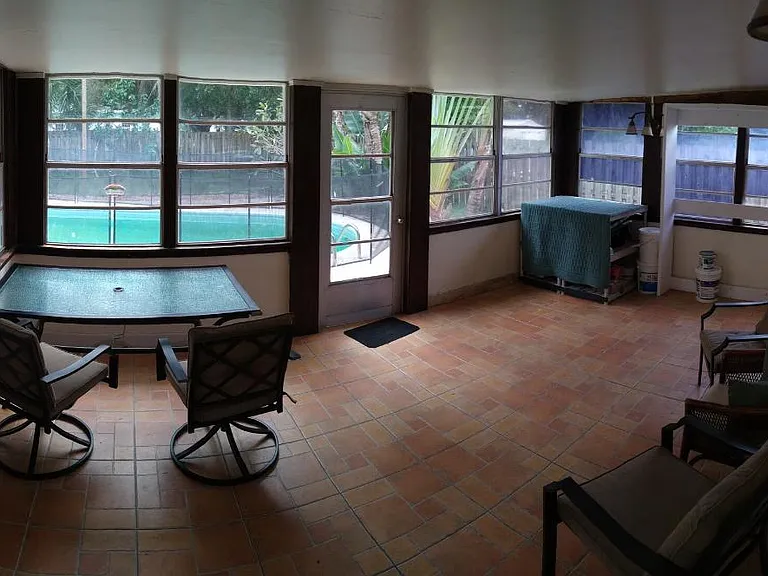 Sunroom and utility room