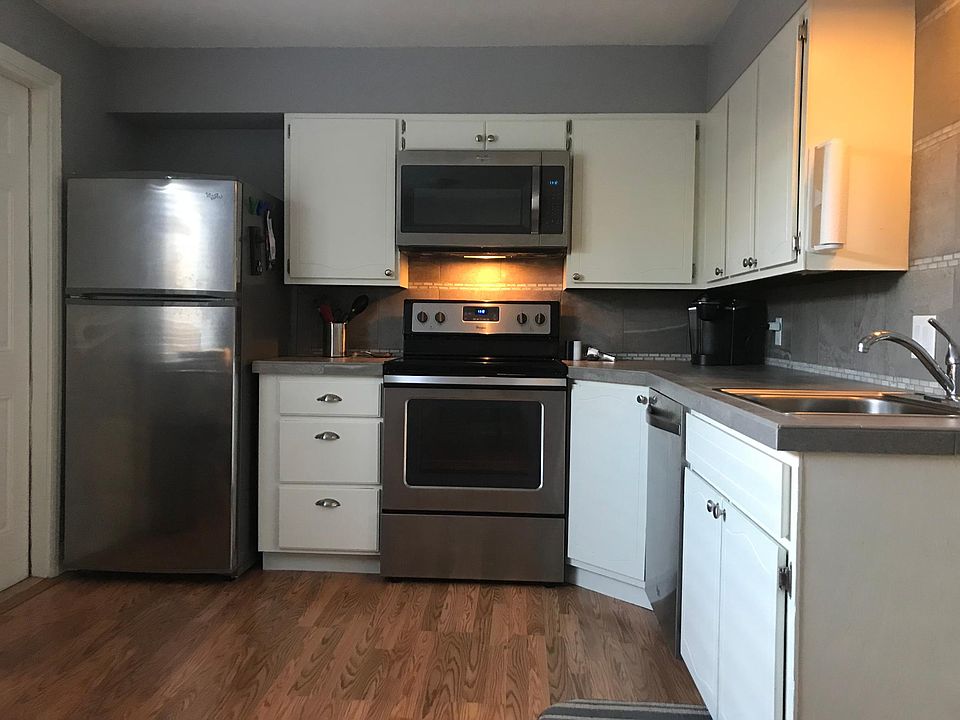 Updated kitchen with stainless steel appliances