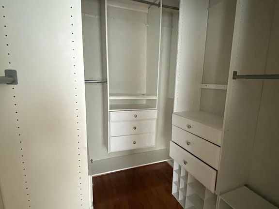 Closet system for master bedroom.