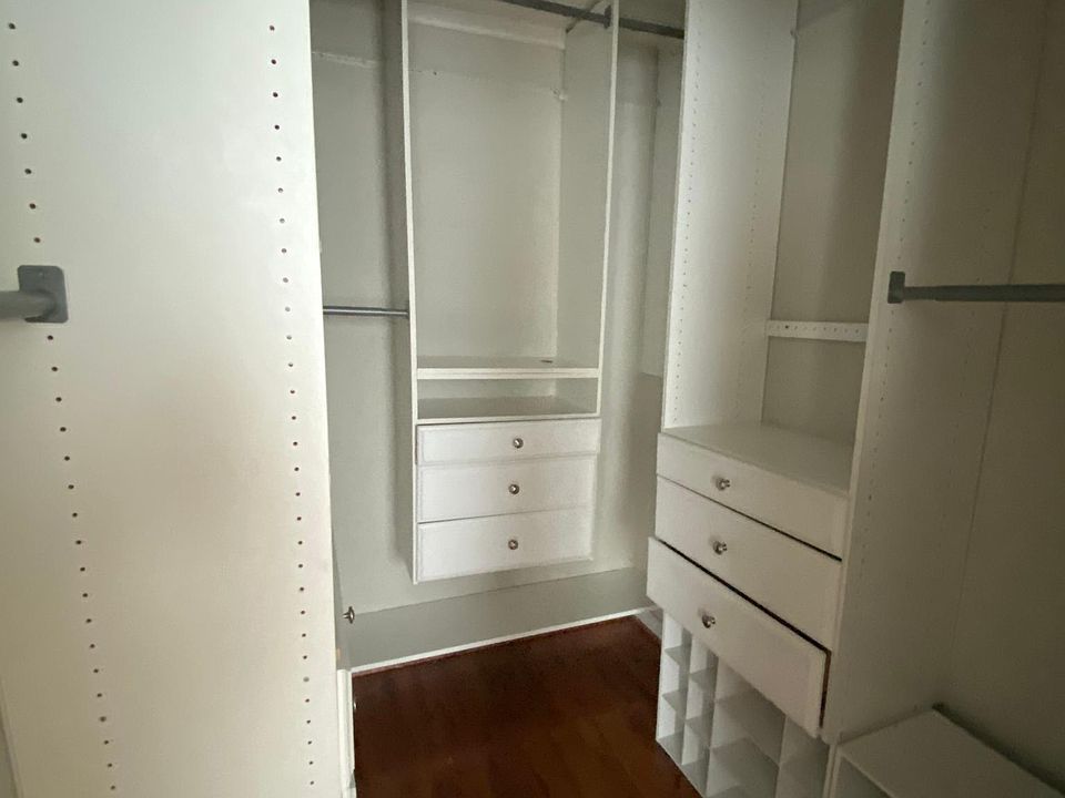 Closet system for master bedroom.