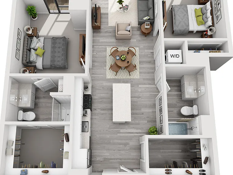 The Glenn - C5 - 2 Beds - 2 Baths - 1092 Sq. ft.