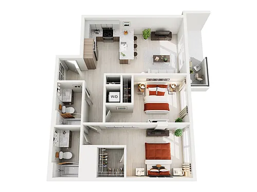 Floor plan 2X2 I