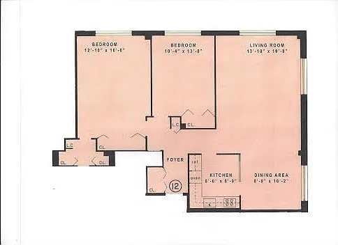 Floor plan 2 BEDROOM 2 BATH-12- AVAIL SEPT 1