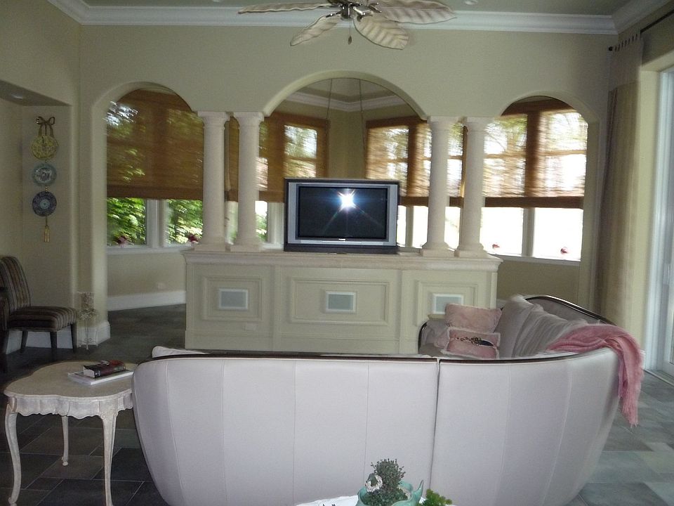 family room w/tv in raised position