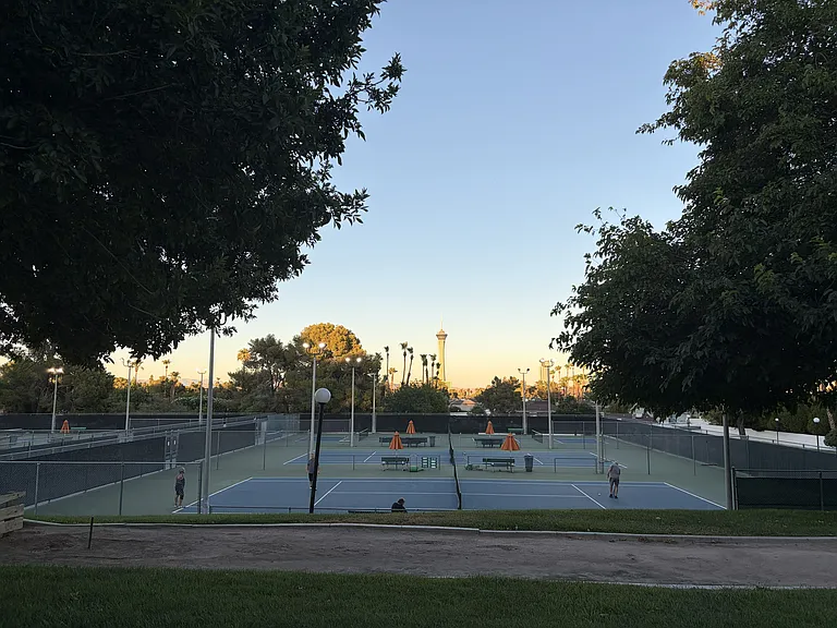 View of the courts from the clubhouse