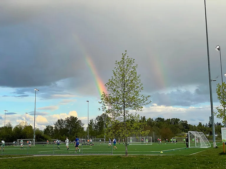 Sports fields at Magnuson. Fun place just steps from condo.