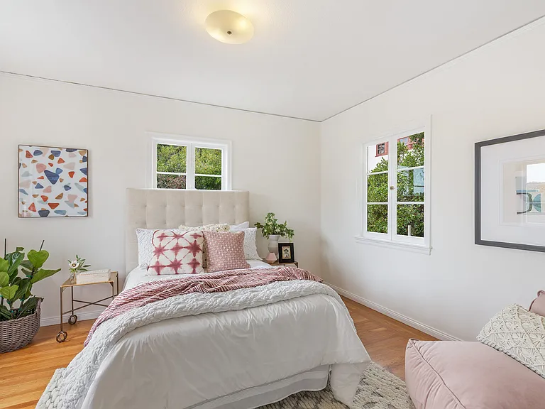 North room showing furnished from previous tenant