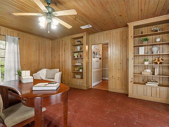 Notice the built-ins in the large study. This room could also function as a 4th bedroom.