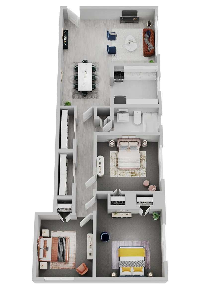 Floor plan 3 Bed 1 Bath