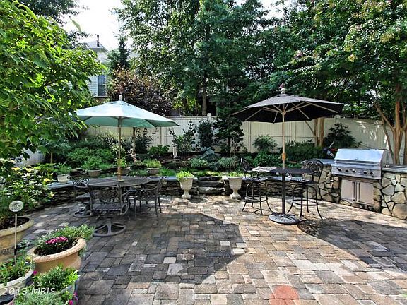 private stone-scape backyard