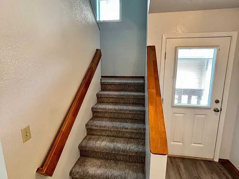 Stairs leading to upstairs.