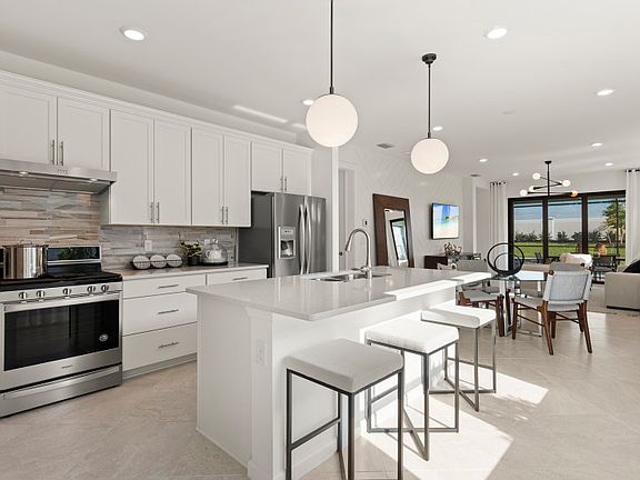 New construction home with open flow