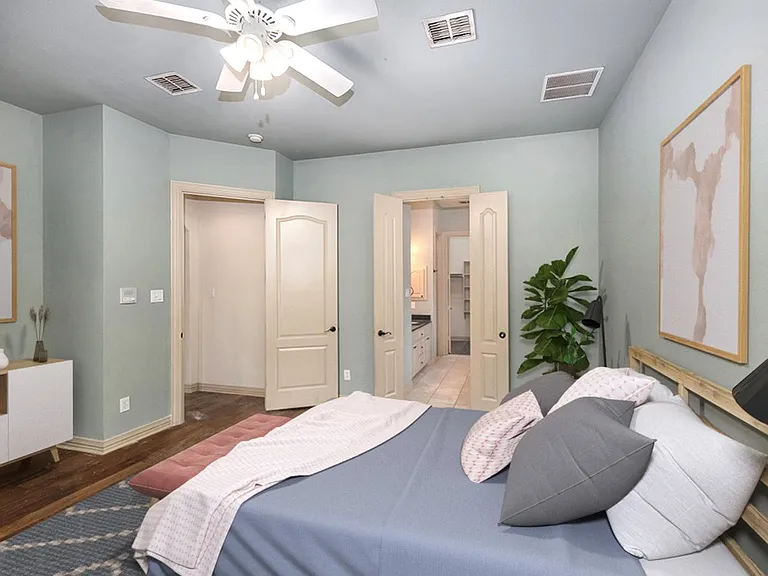 Bedroom 1. This image shows a virtually furnished space. Bedrooms come unfurnished.