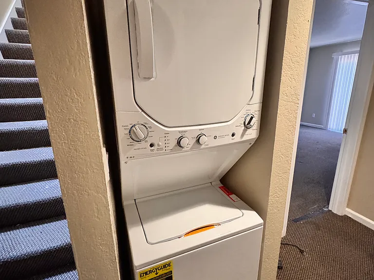 Brand new laundry center downstairs next to the bedrooms
