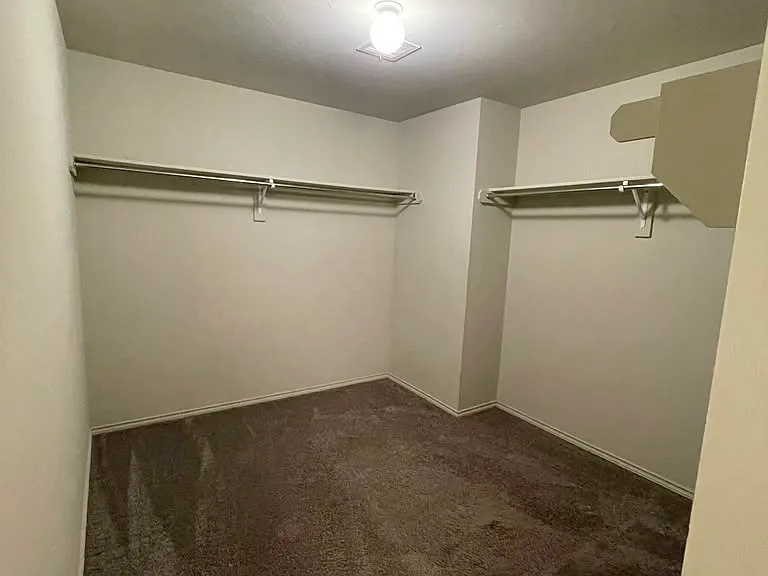 Spacious walk-in closet