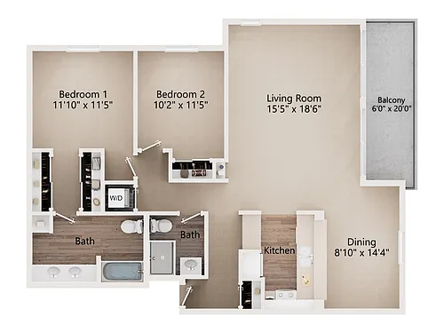 Floor plan Crystal Cove Renovated