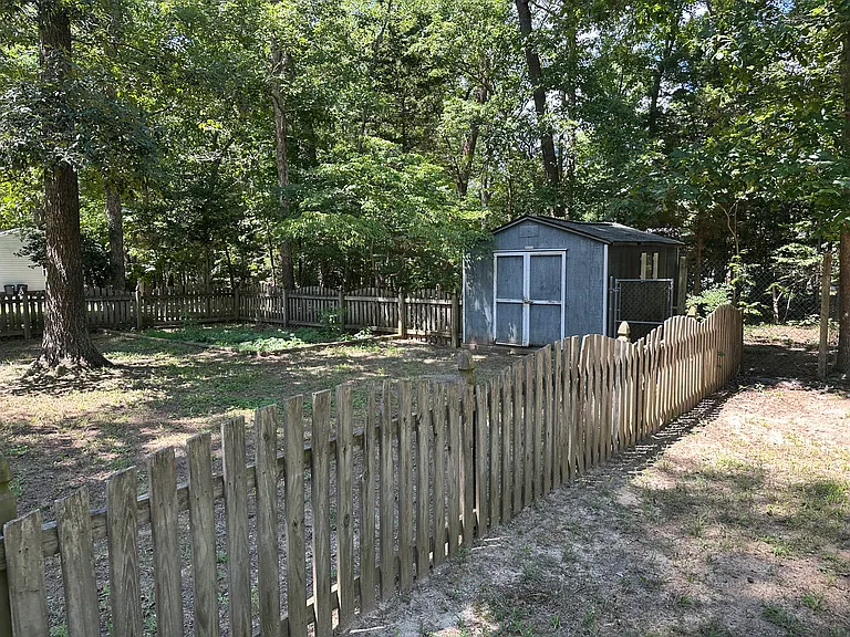 Fenced in back yard