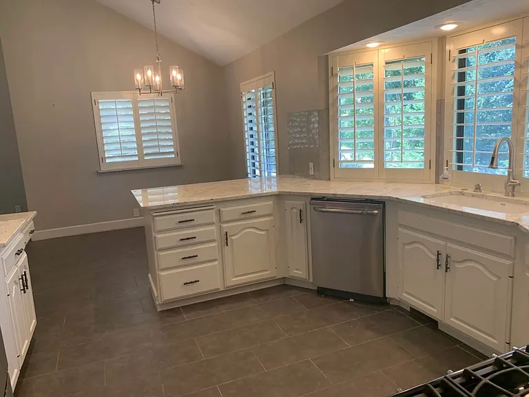 kitchen and dining room