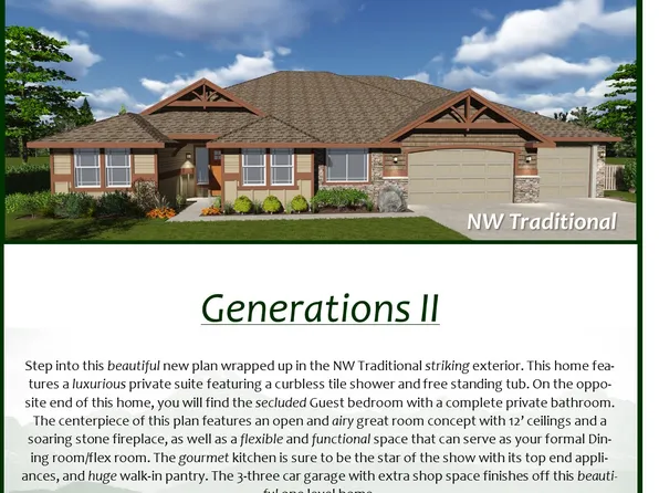 Generations II Plan, The Highlands at Whipple Creek