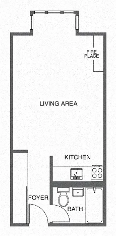 Floor plan Renovated Studio