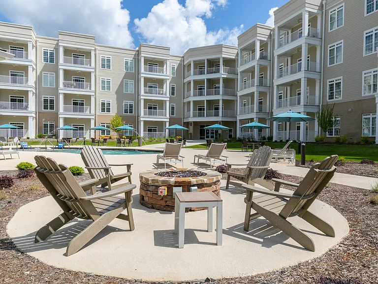 Enjoy summer evenings by the stone fire pit