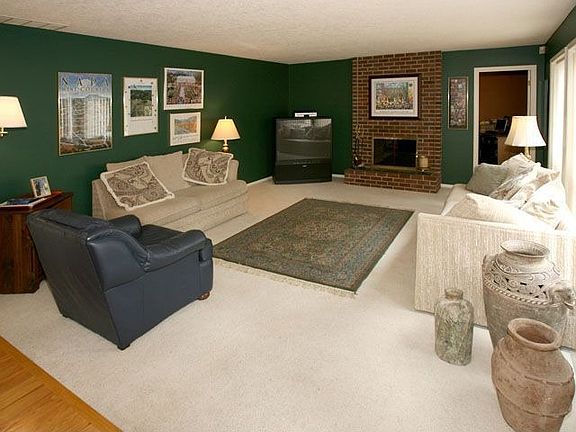 Family room with fireplace