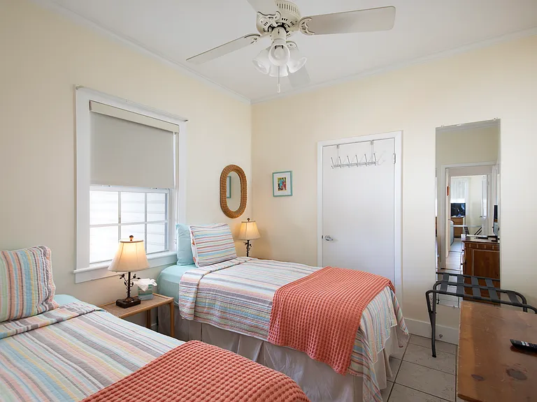 One of two guest bedrooms. Twins can be converted upon request.