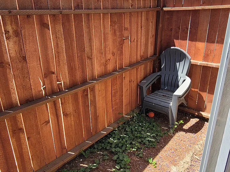 Small Yard in The Back With an Exit through the Bedroom