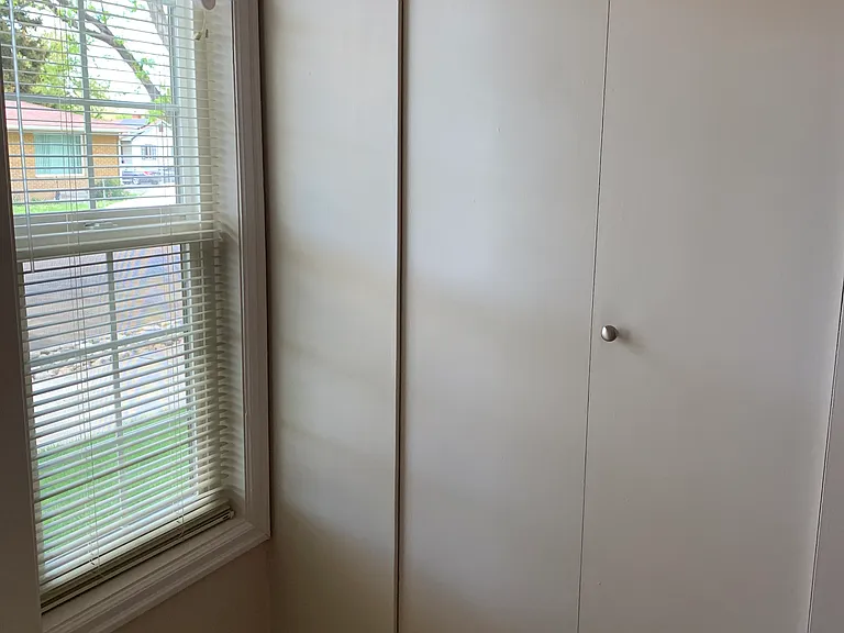 Entryway closet with rod and shelf