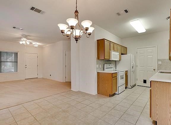 View of living space from dining area.