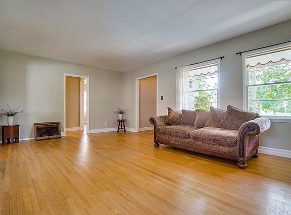 Large living room with street view