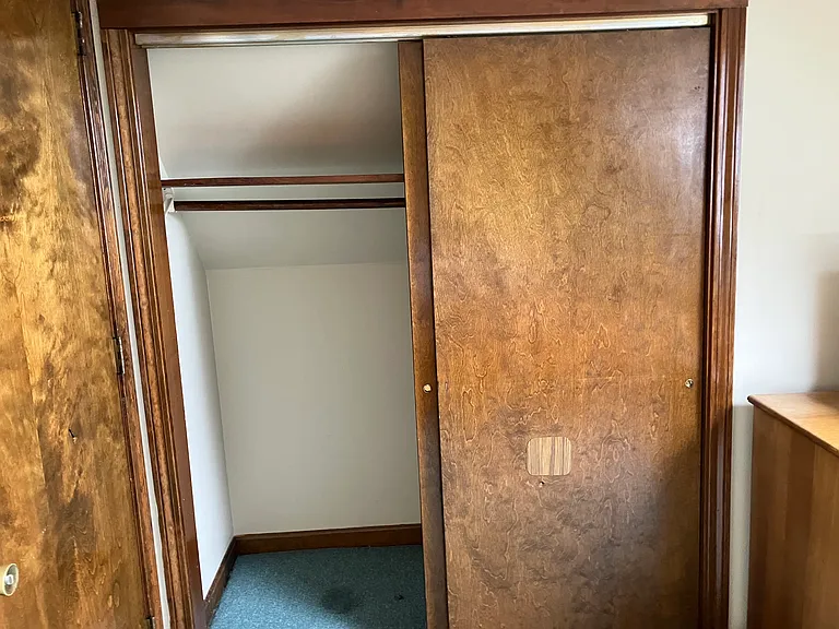 Bedroom with large closet