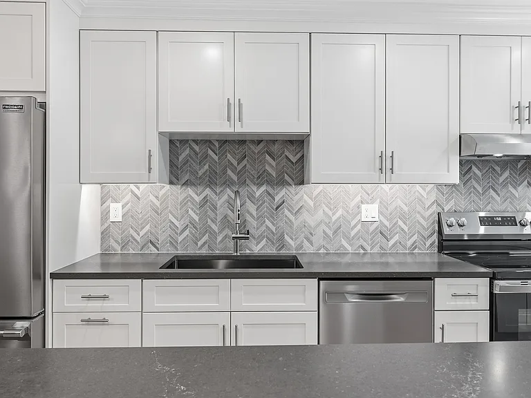 kitchen sink and cabinets