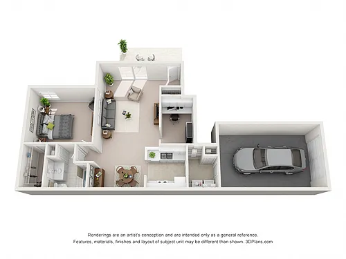 Floor plan 1 Bedroom