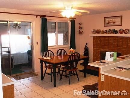 Eating Space with Fireplace