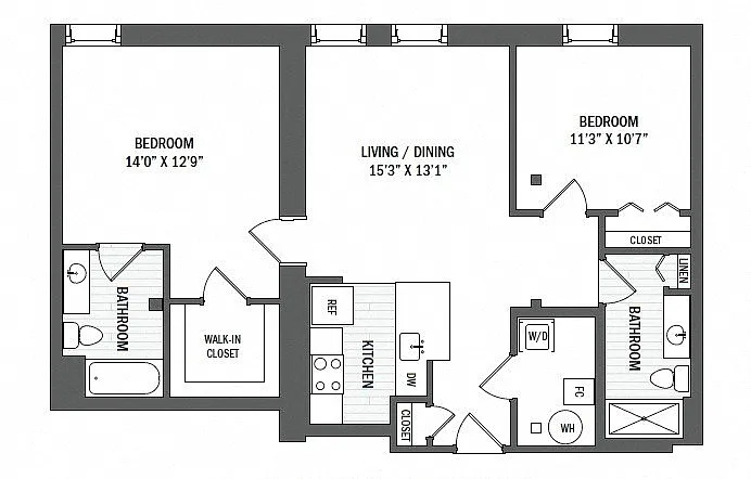 Floor plan B14 - Mill