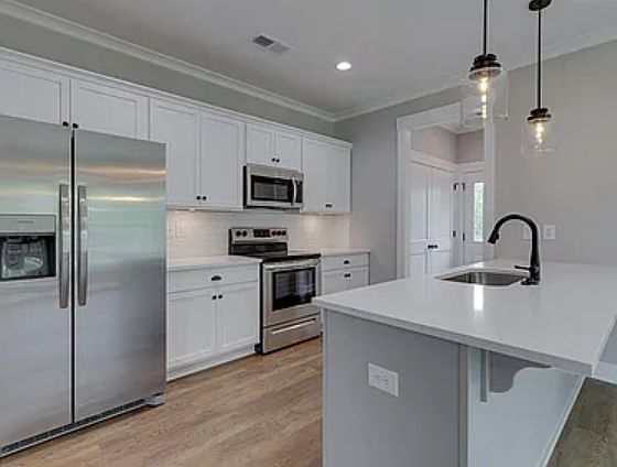 Stunning modern kitchen with stainless steel appliances