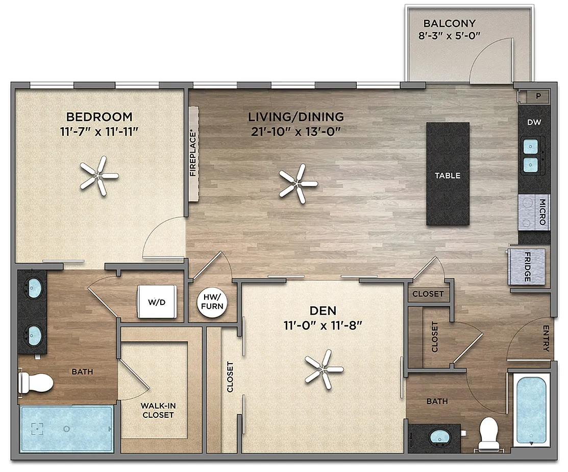 Floor plan Pisces With Den