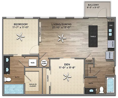 Floor plan Pisces With Den