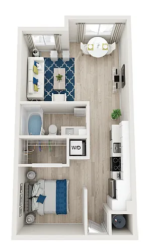 Floor plan S1-1BA-606-621sf