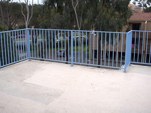 Private terrace in unit