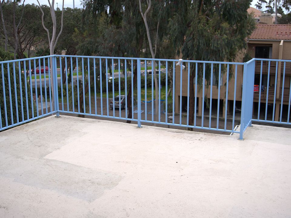 Private terrace in unit