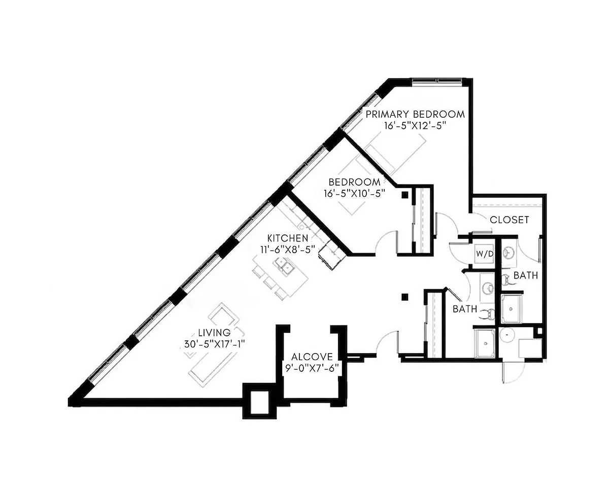 Floor plan Beam House 6B