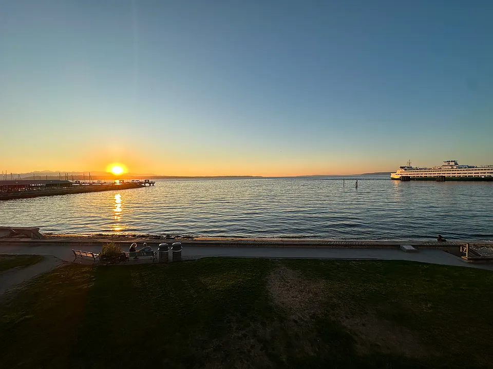 Sunset View from Kitchen