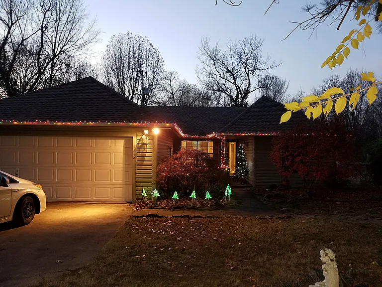 Front of house during holidays