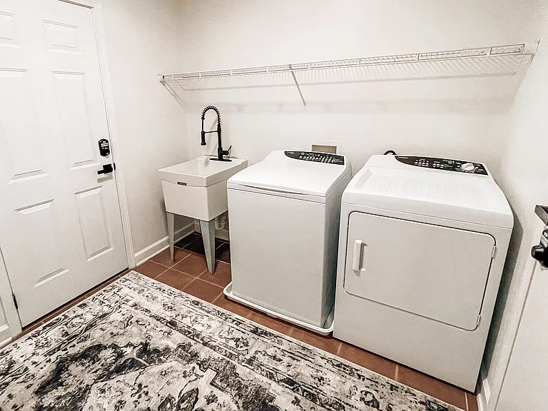 In-unit washer and dryer included.
