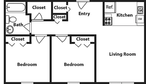 Floor plan 2 bedroom